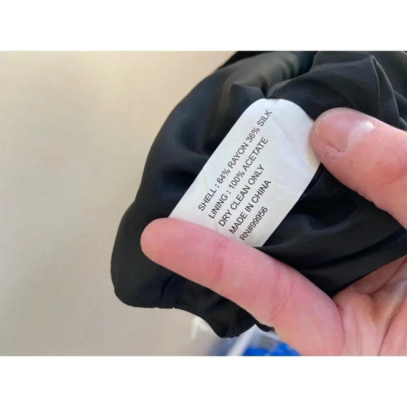 Shoshanna Black Ruffled One Shoulder Textured Polka Dot Mini Dress Size 0 NWT - Picture 12 of 13